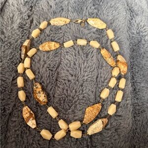 Monet Beige and Gold Women's Necklace